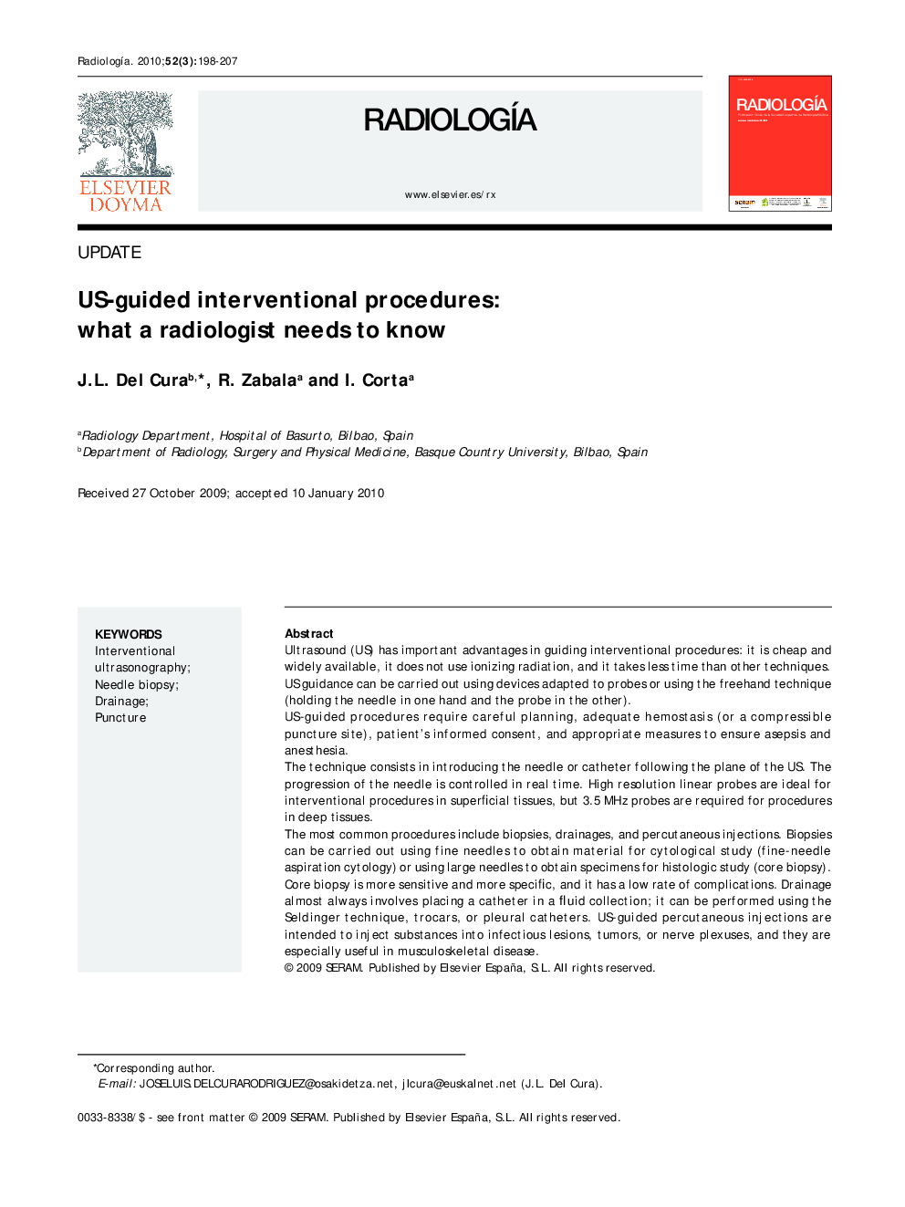 US-guided interventional procedures: what a radiologist needs to know