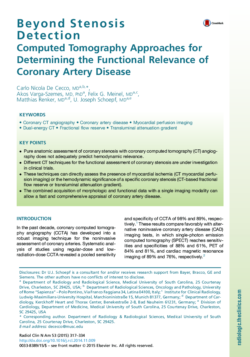 Beyond Stenosis Detection