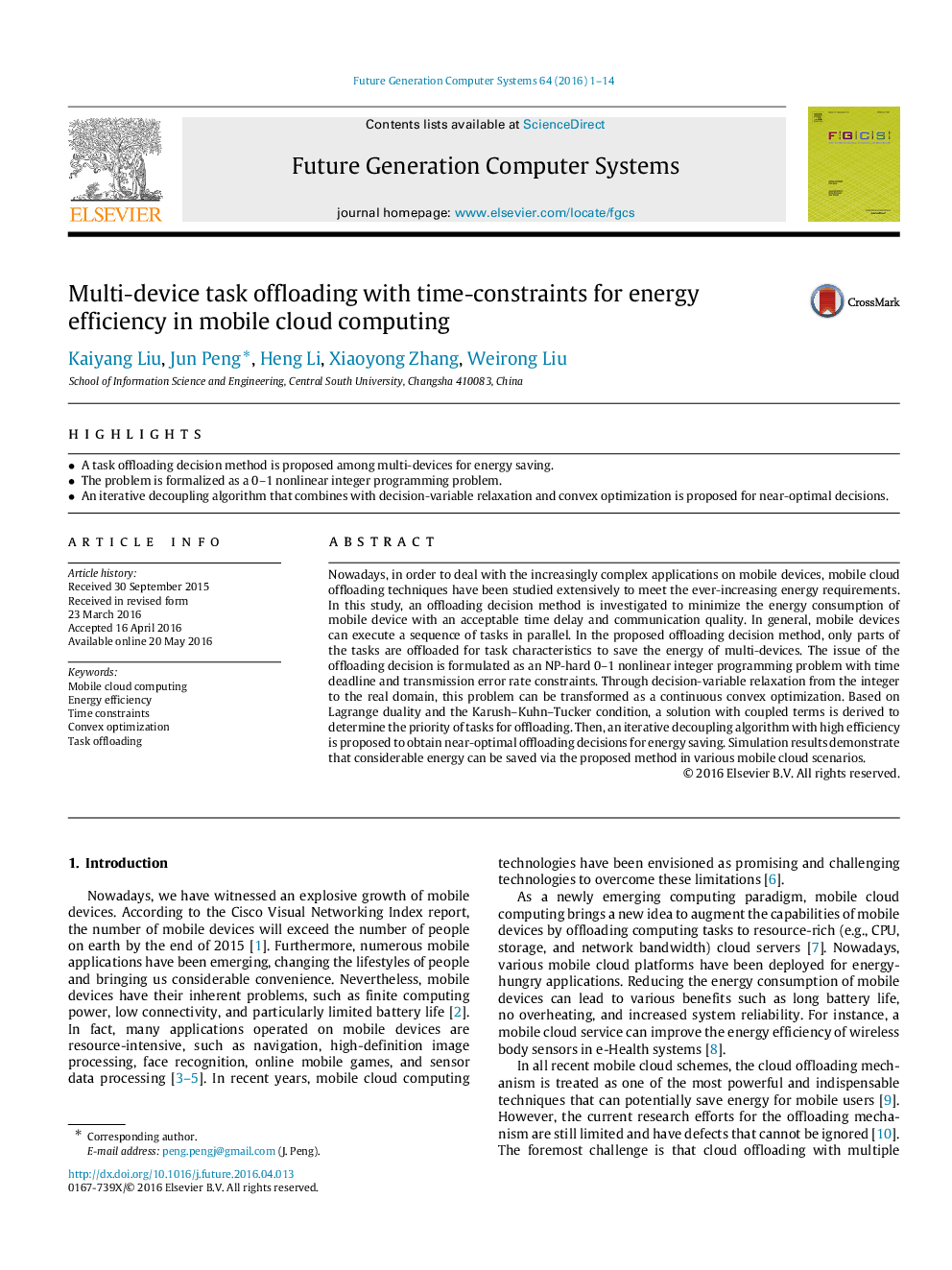 Multi-device task offloading with time-constraints for energy efficiency in mobile cloud computing