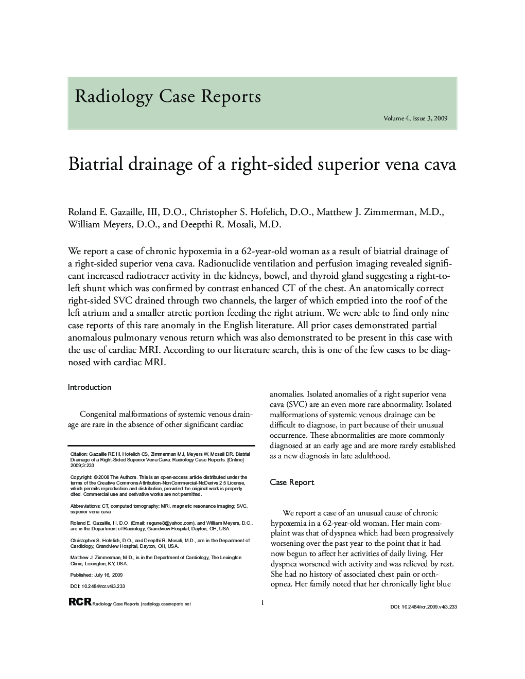 Biatrial Drainage of a Right-Sided Superior Vena Cava