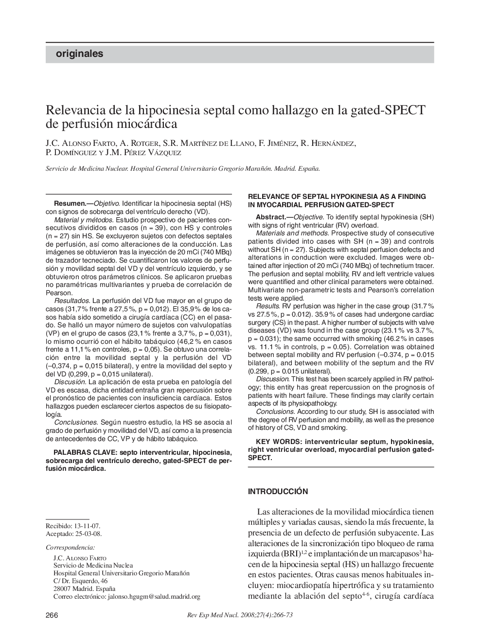 Relevancia de la hipocinesia septal como hallazgo en la gated-SPECT de perfusión miocárdica