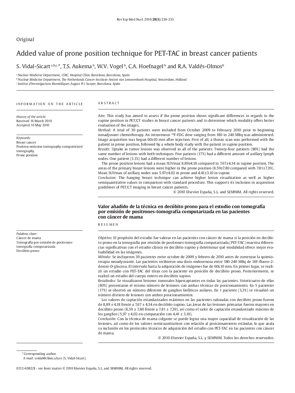 Added value of prone position technique for PET-TAC in breast cancer patients