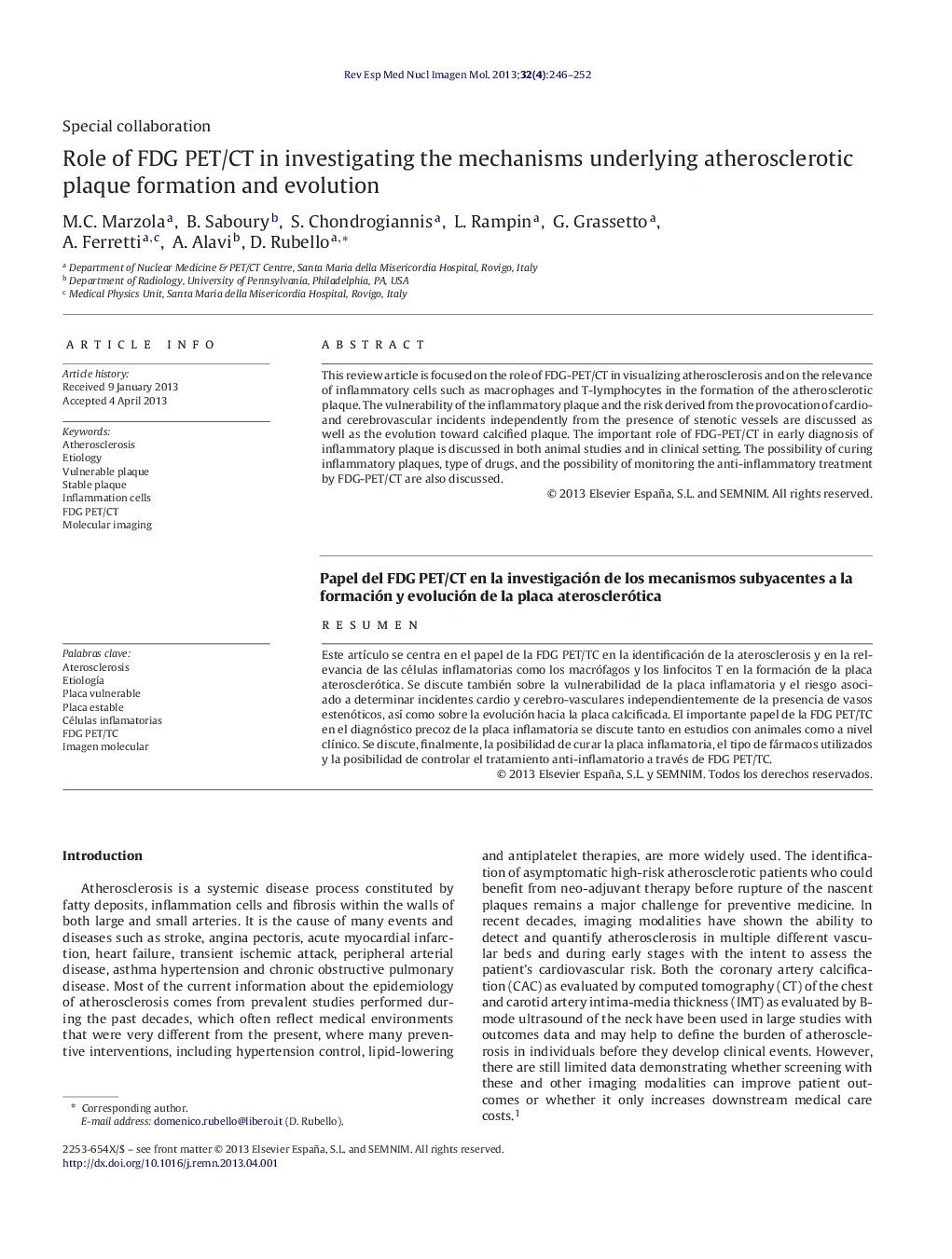 Role of FDG PET/CT in investigating the mechanisms underlying atherosclerotic plaque formation and evolution