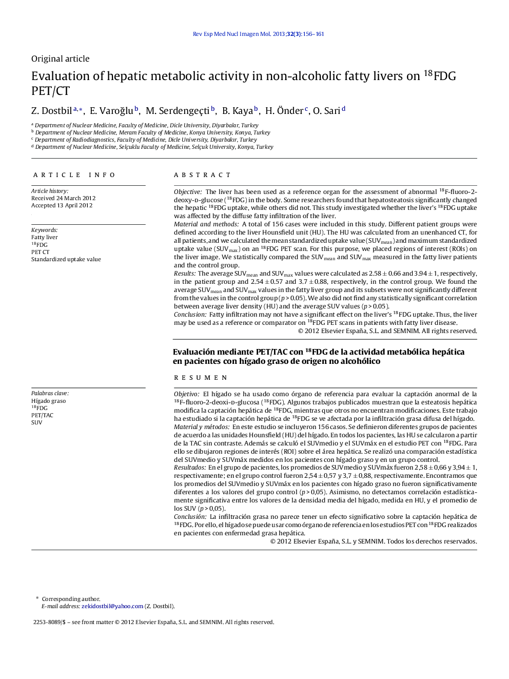 Evaluation of hepatic metabolic activity in non-alcoholic fatty livers on 18FDG PET/CT