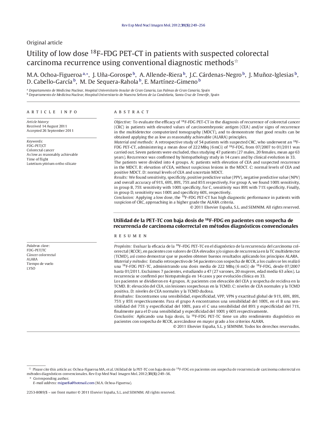 Utility of low dose 18F-FDG PET-CT in patients with suspected colorectal carcinoma recurrence using conventional diagnostic methods