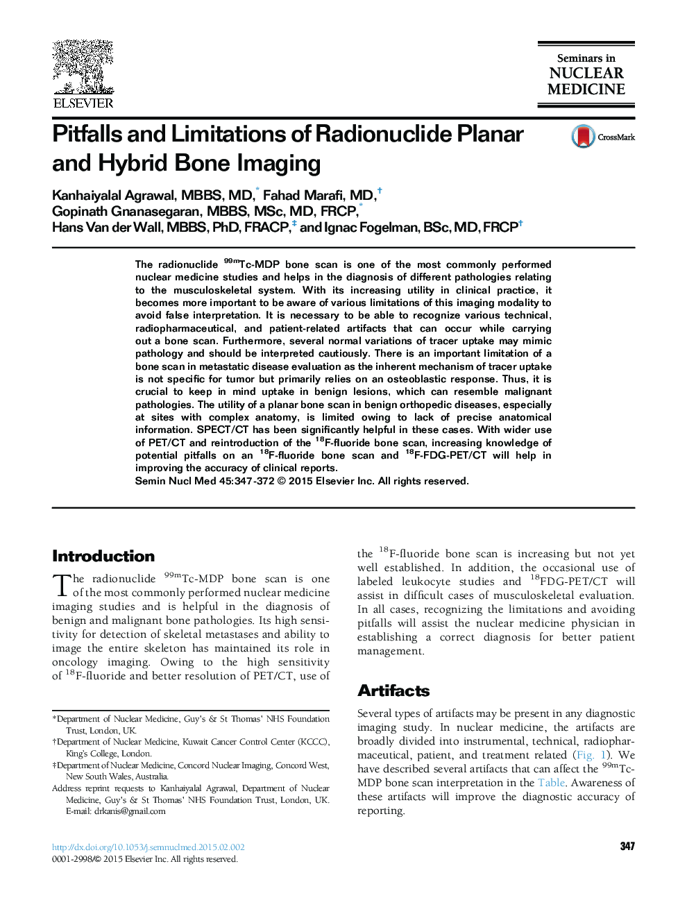 Pitfalls and Limitations of Radionuclide Planar and Hybrid Bone Imaging