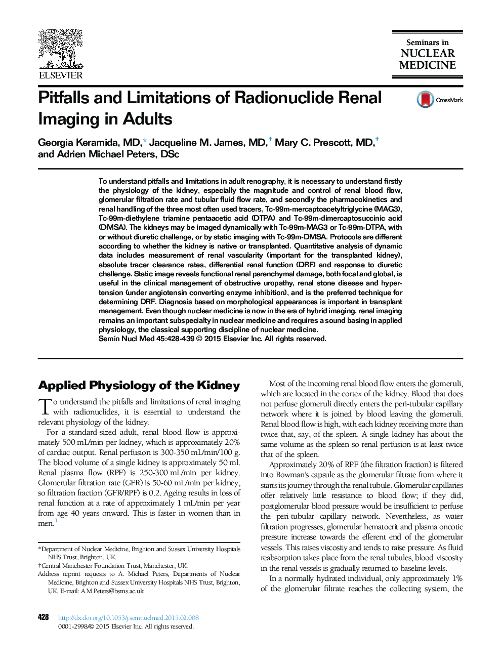 Pitfalls and Limitations of Radionuclide Renal Imaging in Adults