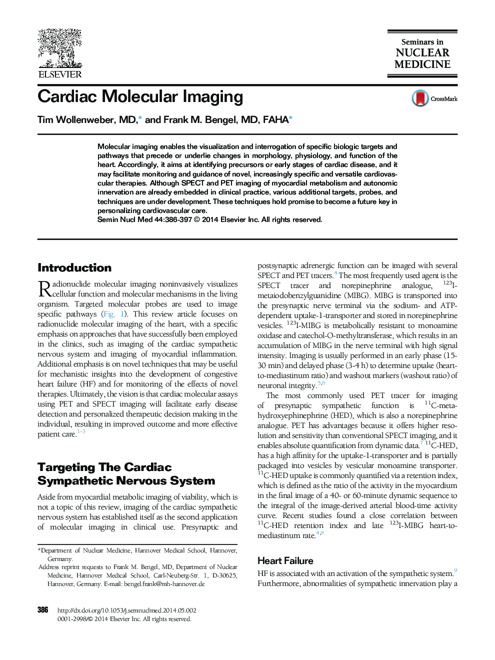 Cardiac Molecular Imaging