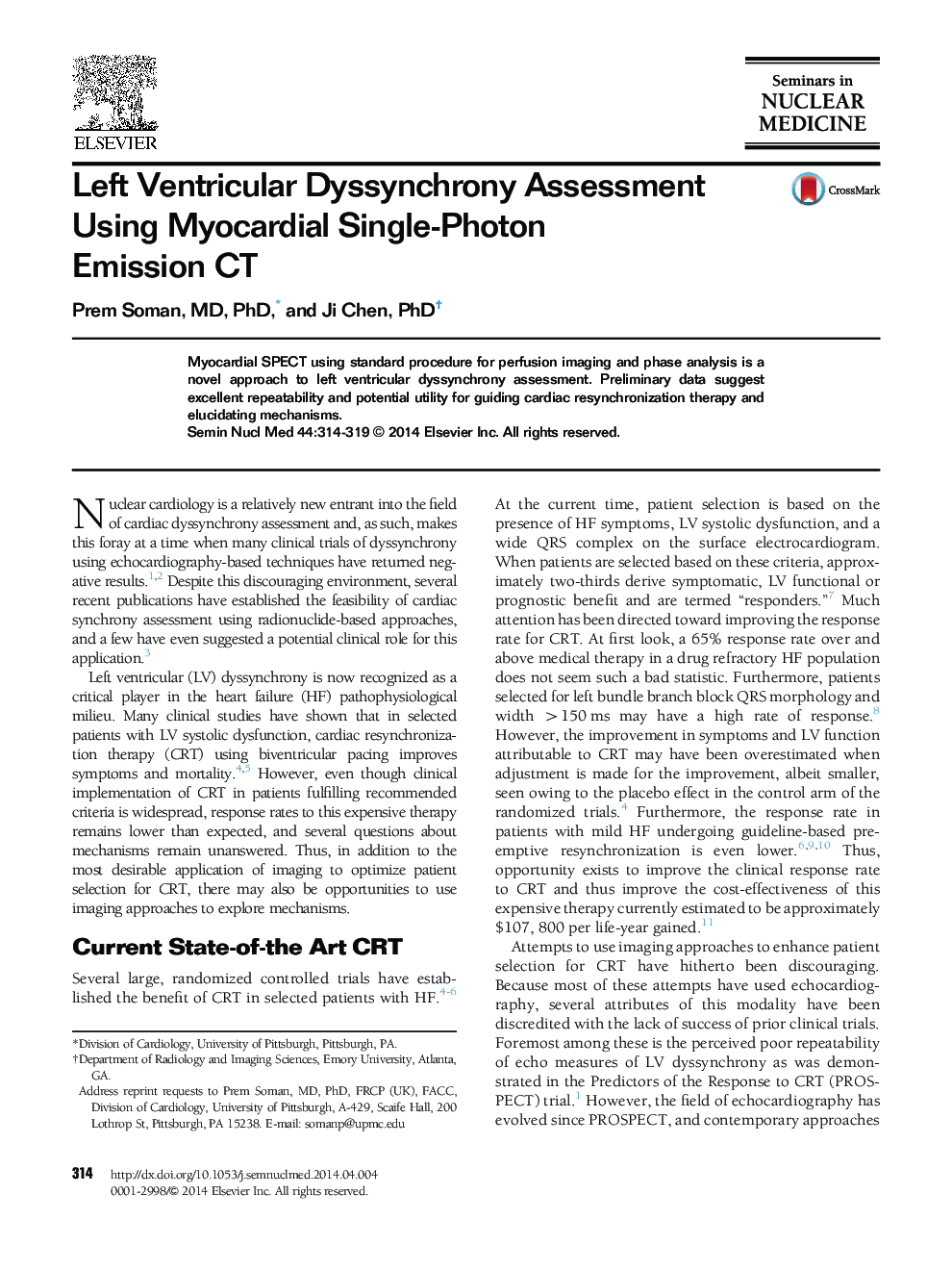 Left Ventricular Dyssynchrony Assessment Using Myocardial Single-Photon Emission CT