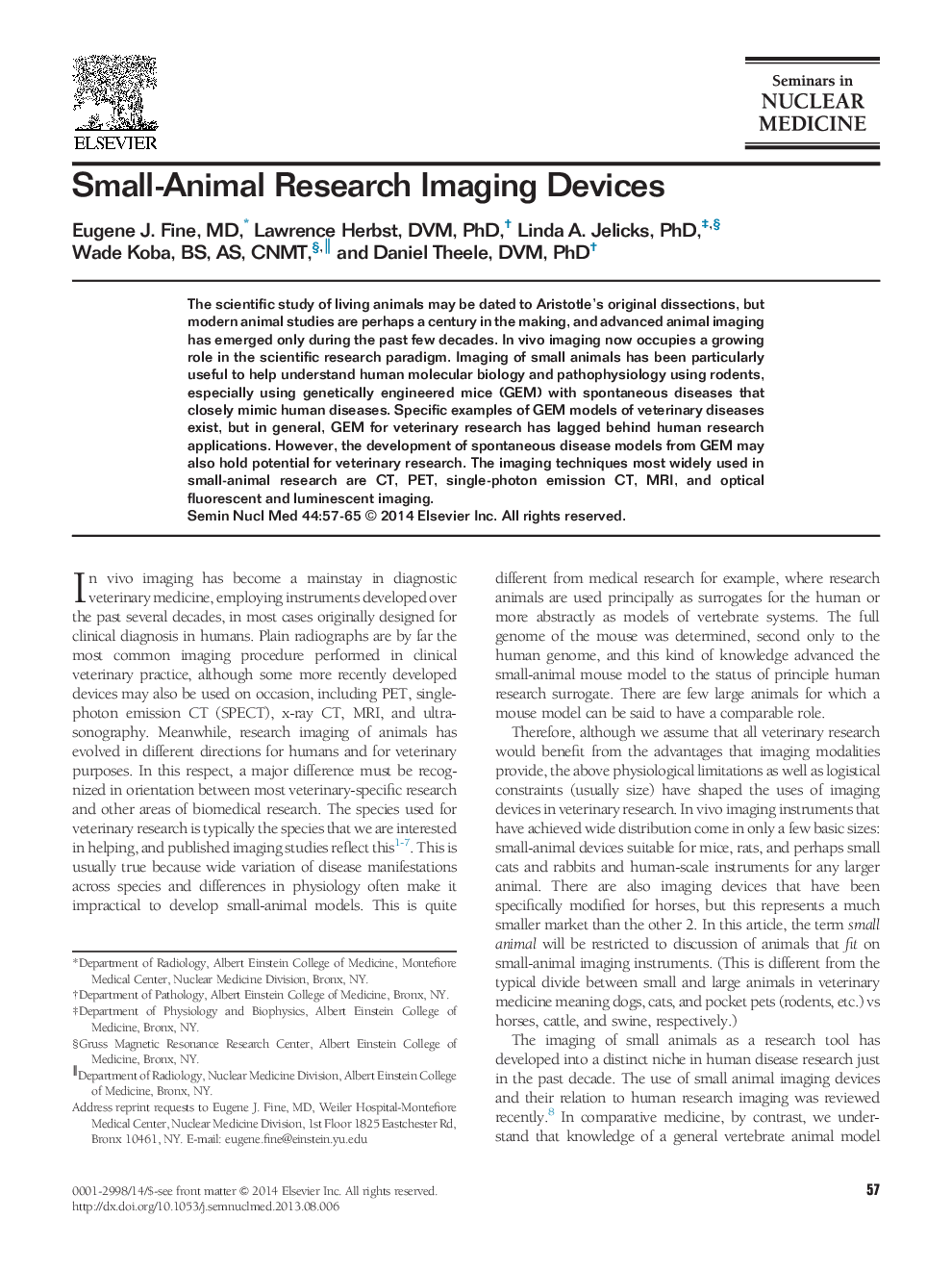 Small-Animal Research Imaging Devices