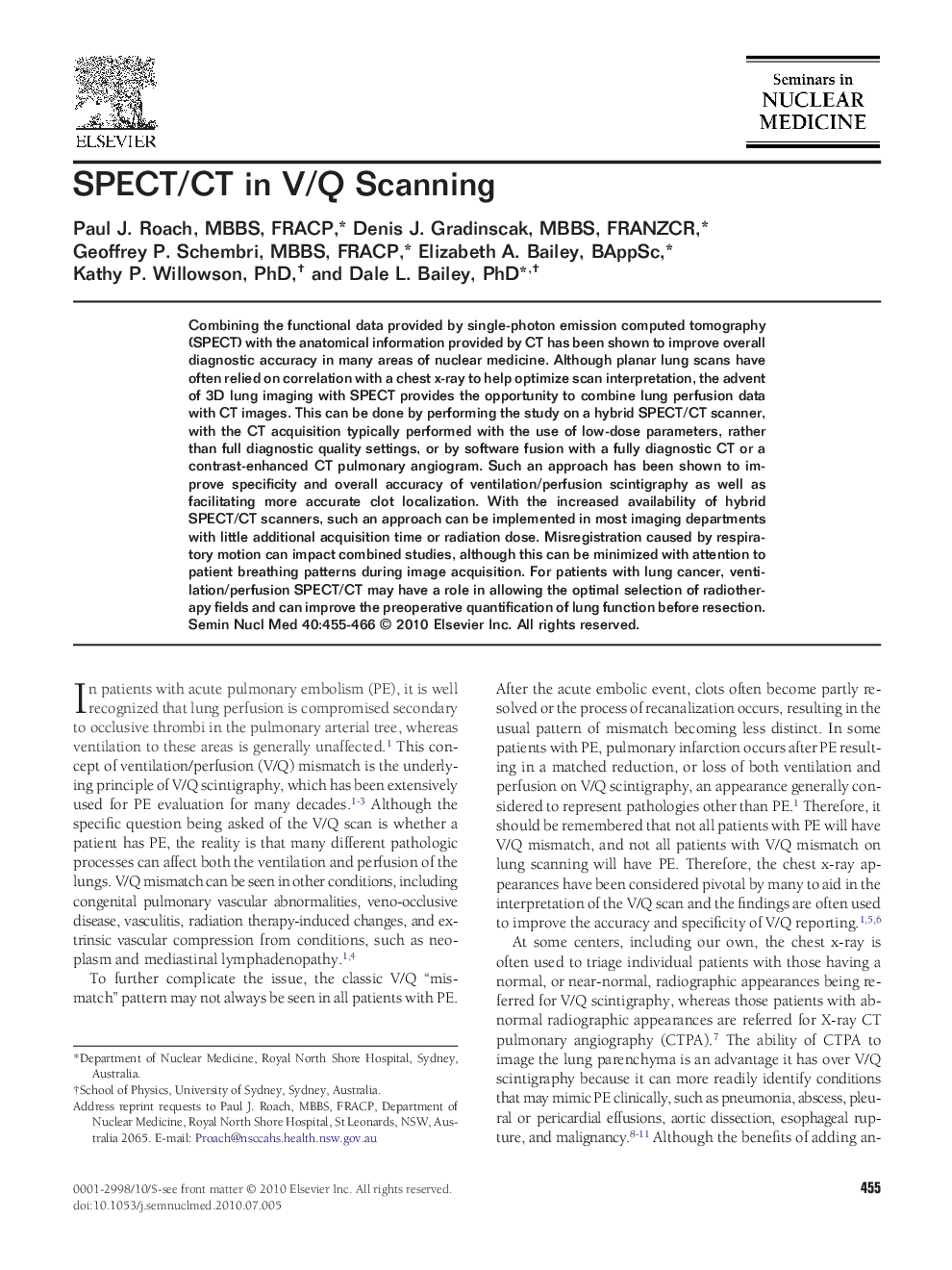 SPECT/CT in V/Q Scanning