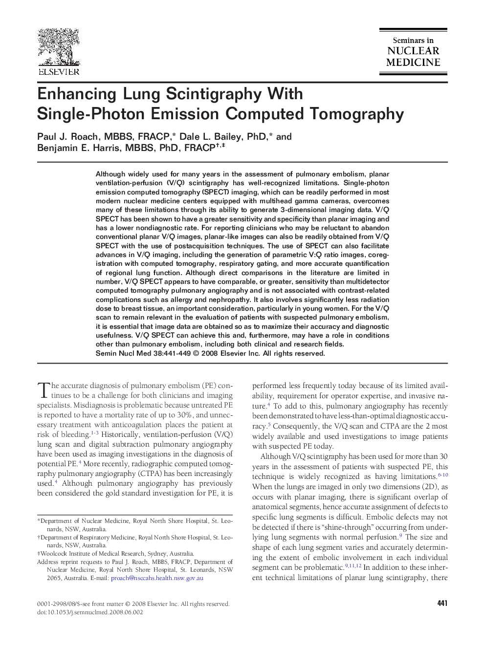 Enhancing Lung Scintigraphy With Single-Photon Emission Computed Tomography