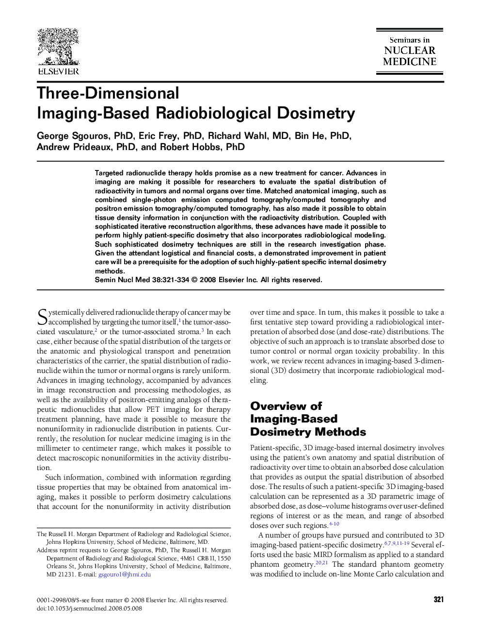 Three-Dimensional Imaging-Based Radiobiological Dosimetry