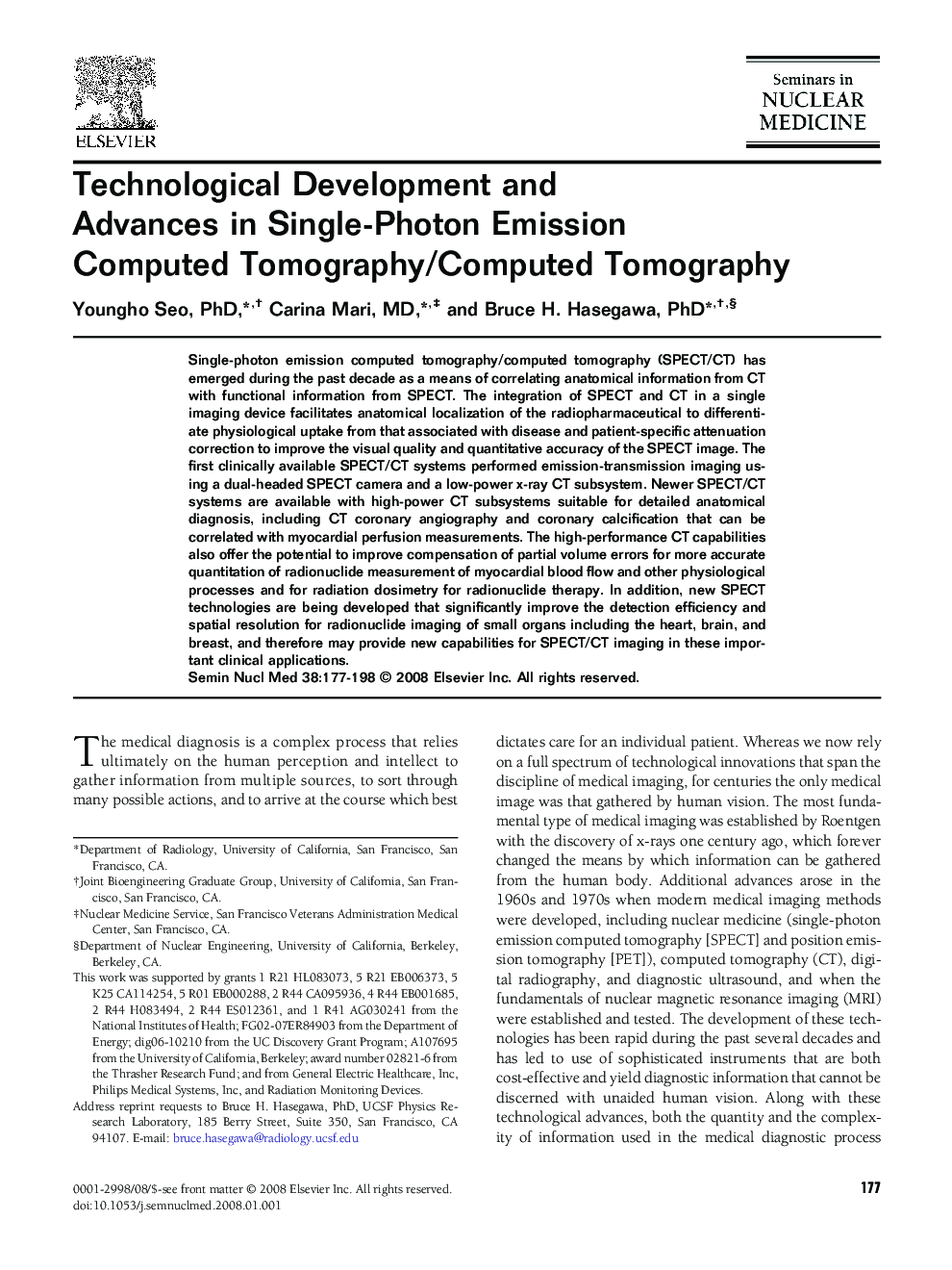 Technological Development and Advances in Single-Photon Emission Computed Tomography/Computed Tomography 