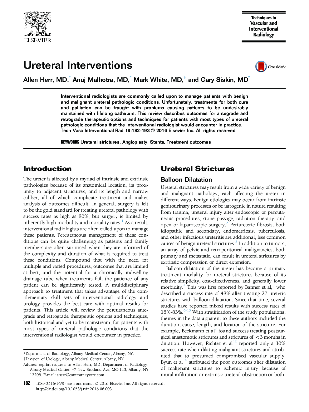 Ureteral Interventions