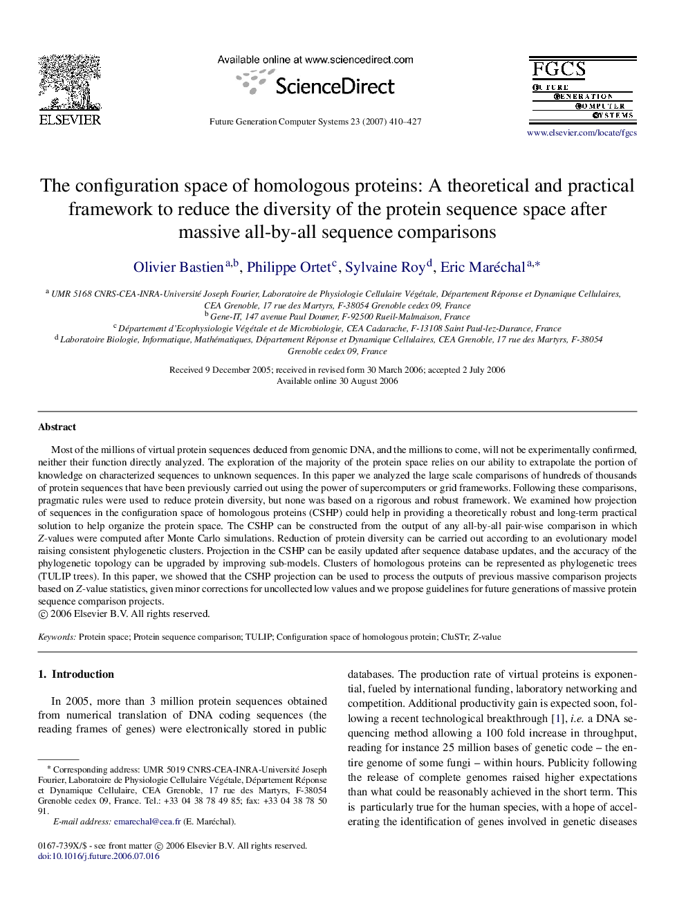 The configuration space of homologous proteins: A theoretical and practical framework to reduce the diversity of the protein sequence space after massive all-by-all sequence comparisons