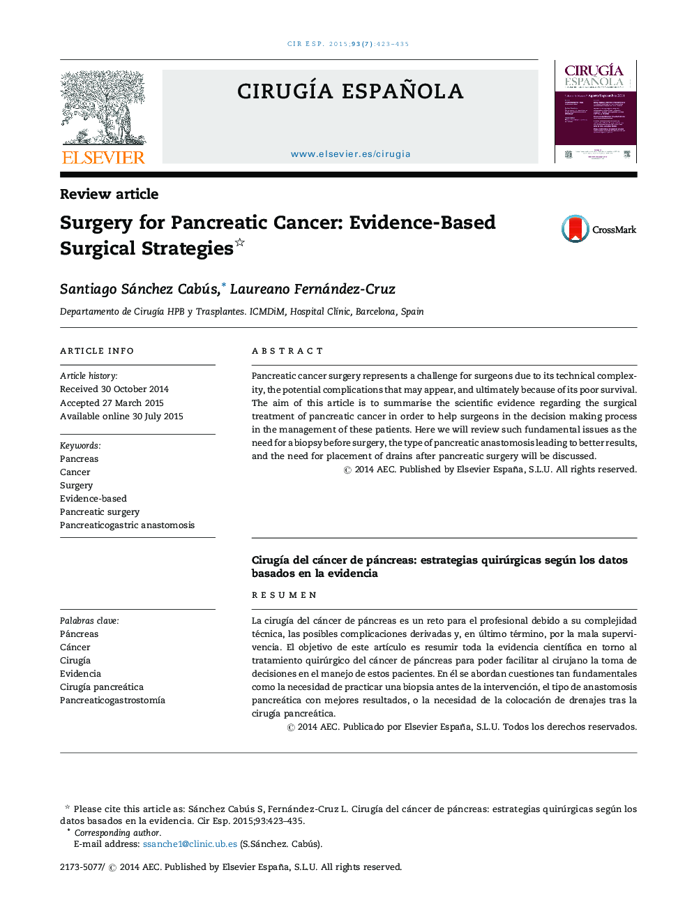 Surgery for Pancreatic Cancer: Evidence-Based Surgical Strategies 