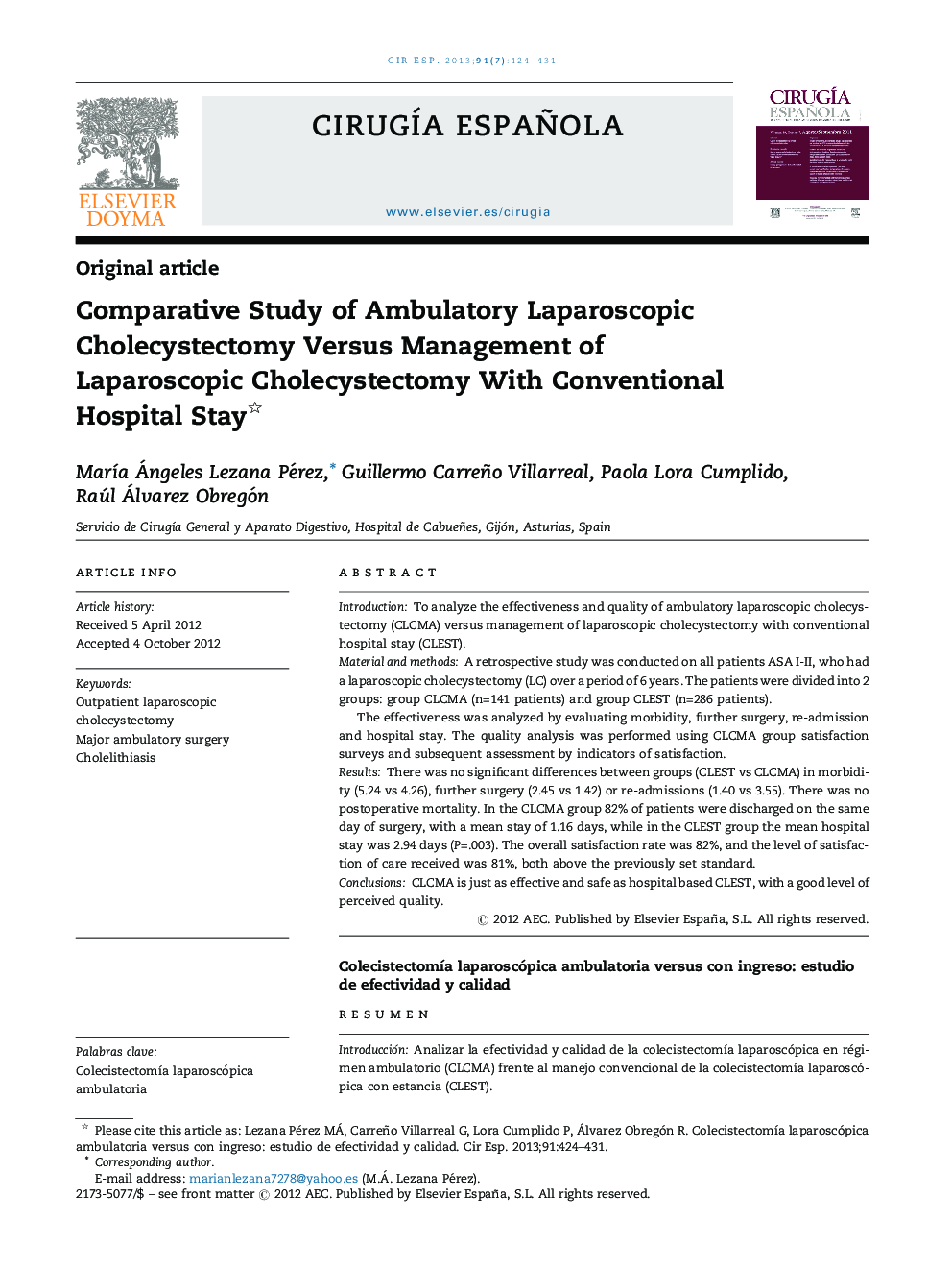 Comparative Study of Ambulatory Laparoscopic Cholecystectomy Versus Management of Laparoscopic Cholecystectomy With Conventional Hospital Stay 