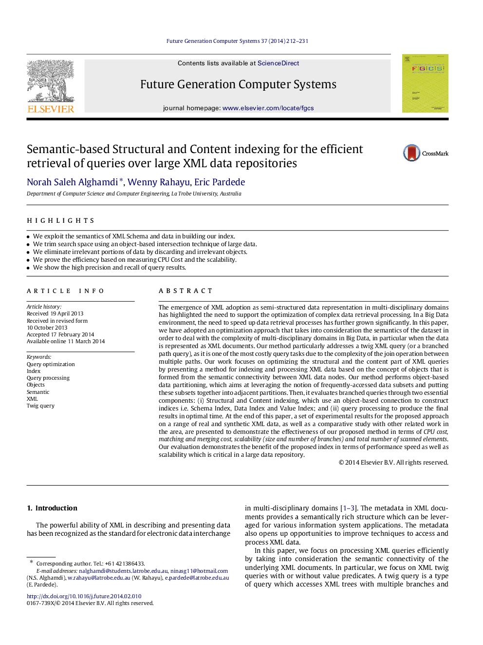 Semantic-based Structural and Content indexing for the efficient retrieval of queries over large XML data repositories