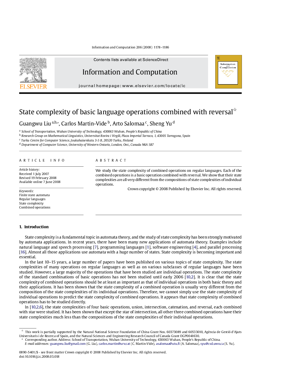 State complexity of basic language operations combined with reversal 