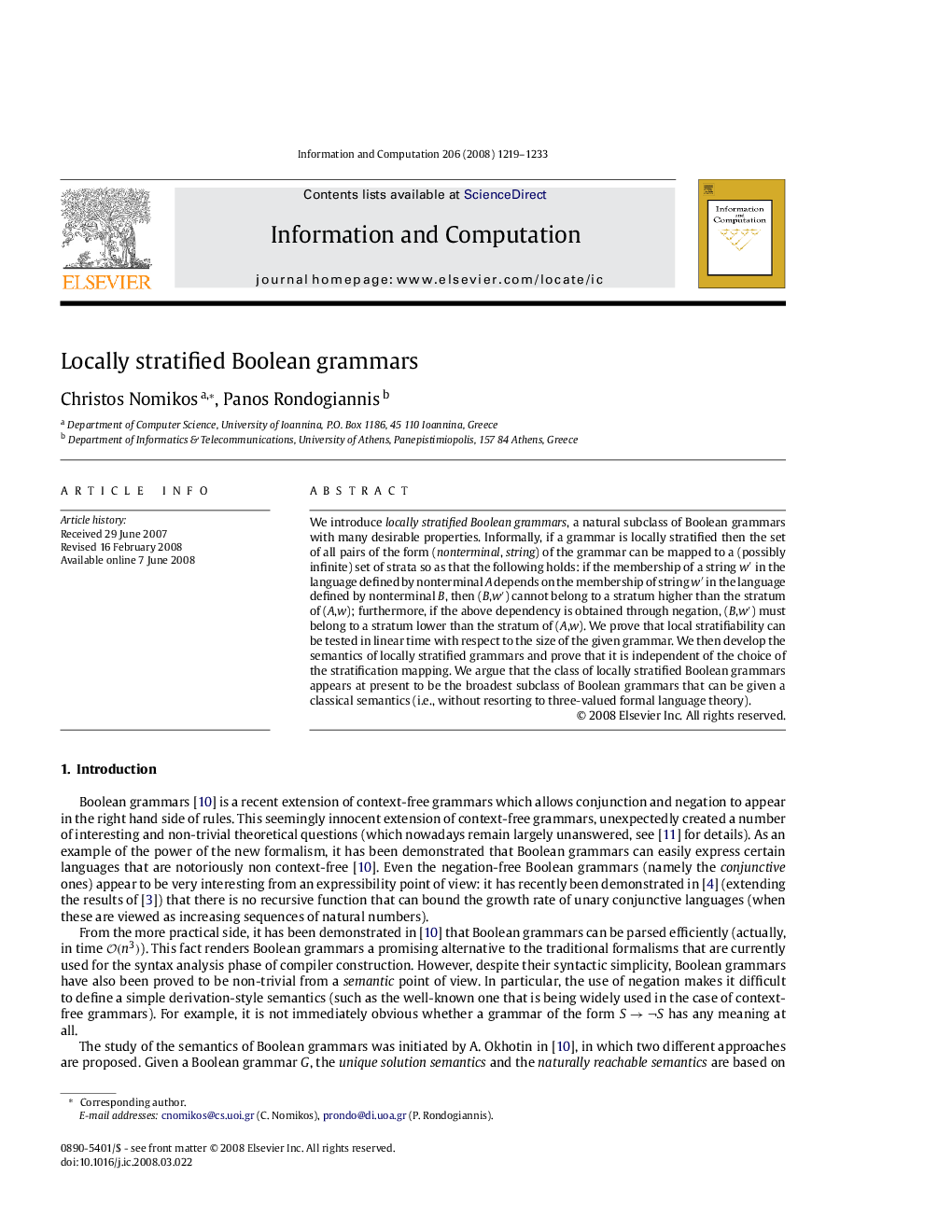 Locally stratified Boolean grammars