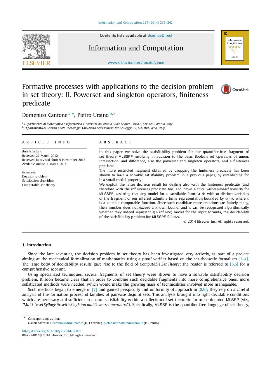 Formative processes with applications to the decision problem in set theory: II. Powerset and singleton operators, finiteness predicate