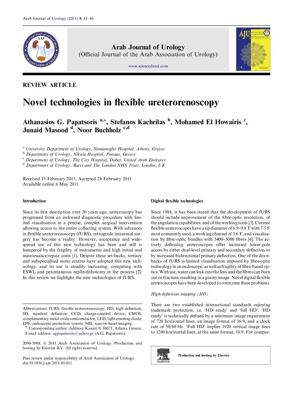 Novel technologies in flexible ureterorenoscopy