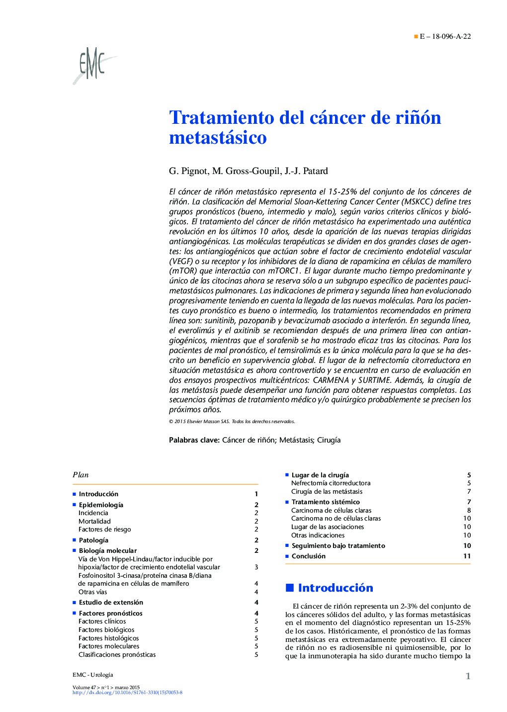 Tratamiento del cáncer de riñón metastásico
