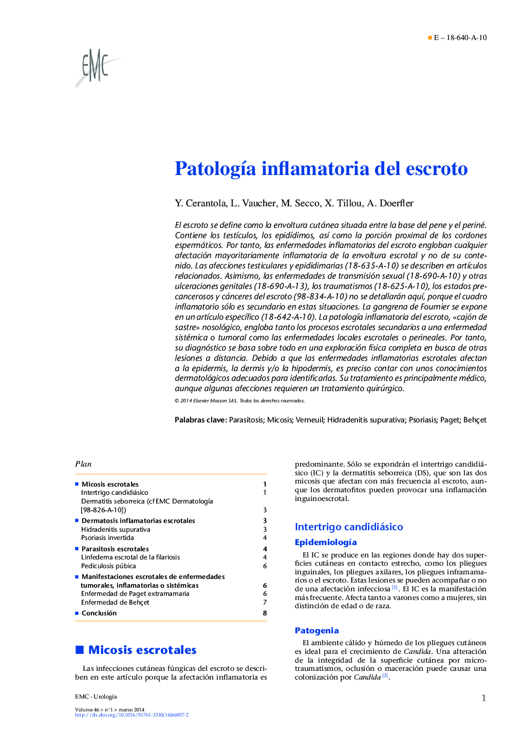 Patología inflamatoria del escroto