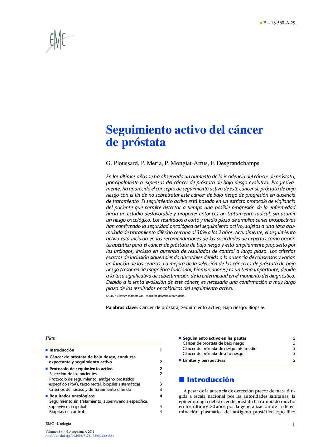 پیگیری فعال سرطان پروستات 