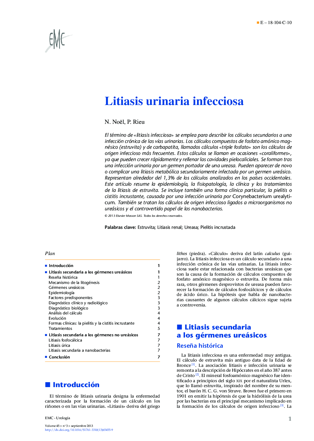 Litiasis urinaria infecciosa