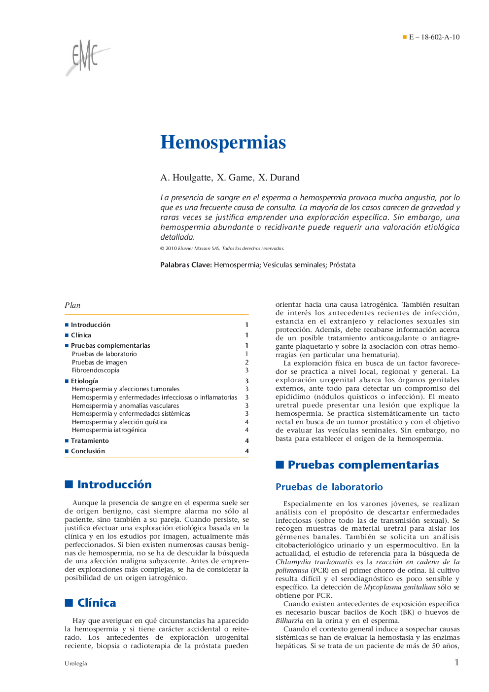 Hemospermias