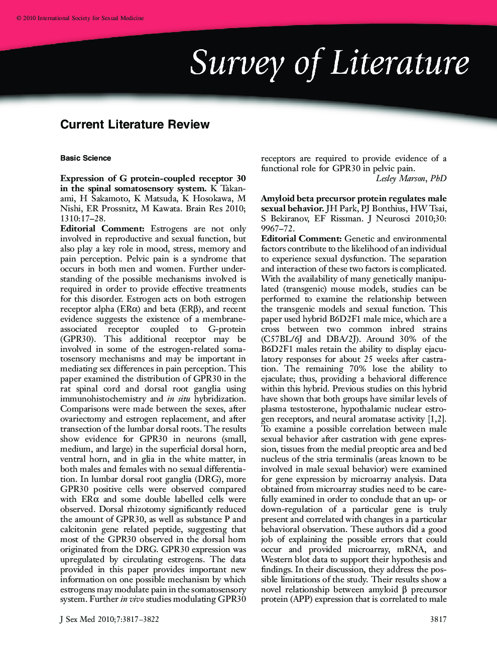 Current Literature Review