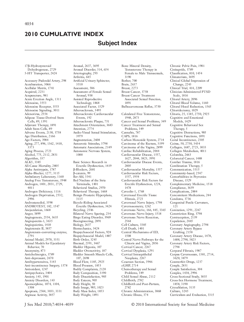 Subject Index