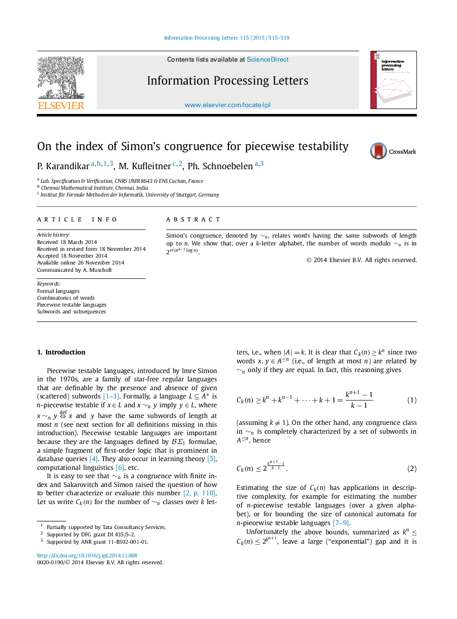 On the index of Simon's congruence for piecewise testability