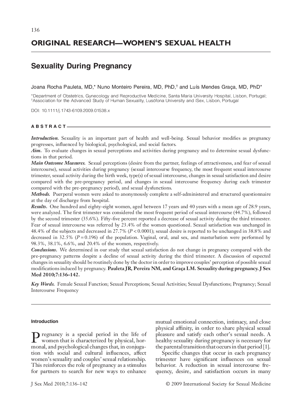عکس صفحه اول مقاله: Sexuality During Pregnancy Sexuality During Pregnancy