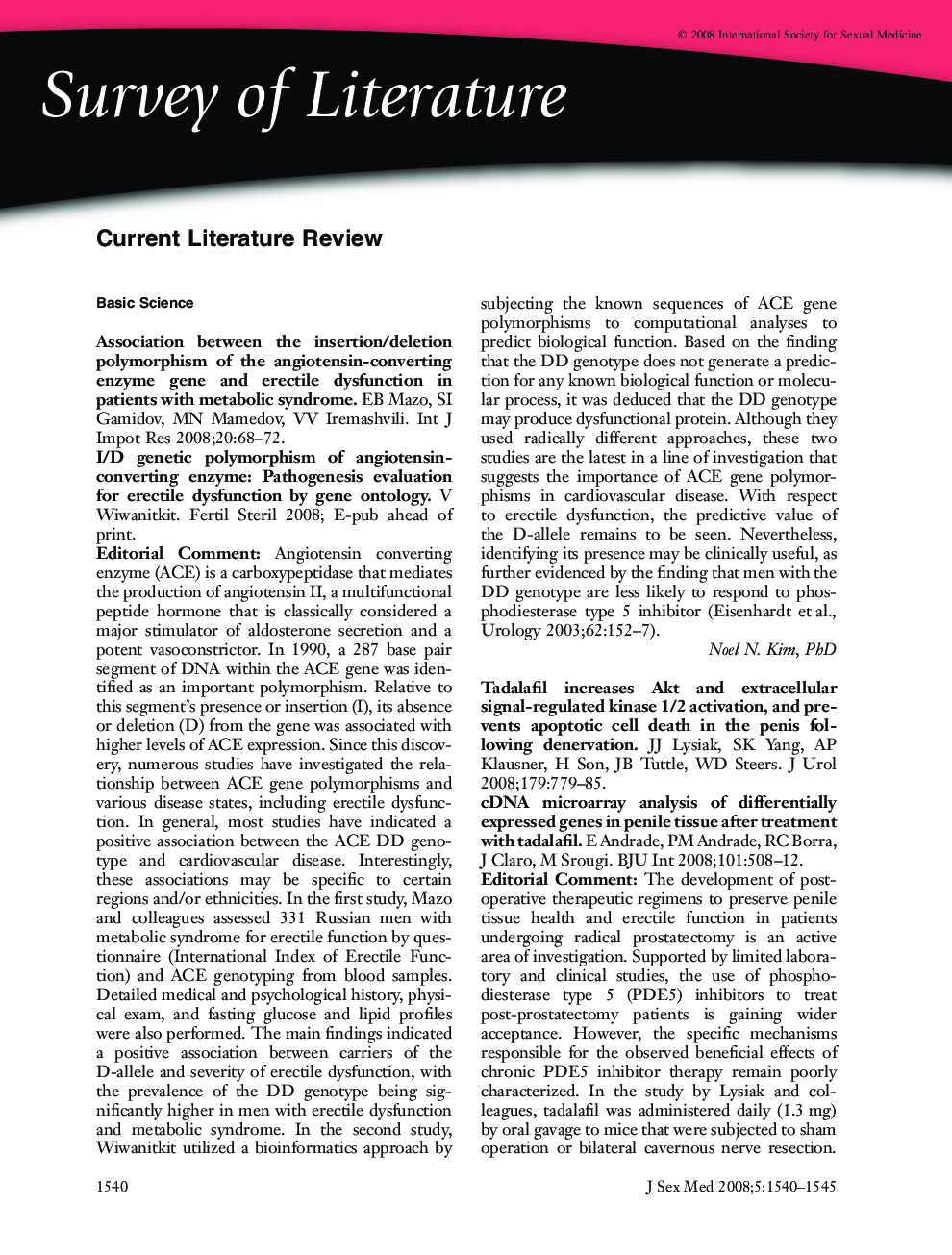 عکس صفحه اول مقاله: Survey of Literature: Current Literature Review Survey of Literature: Current Literature Review
