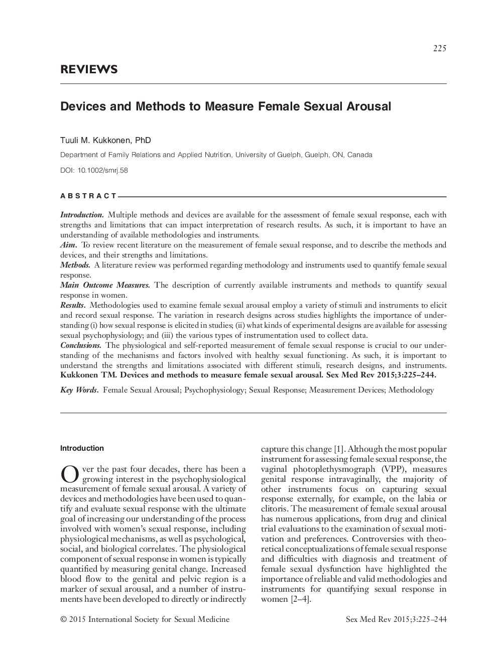 دستگاه ها و روش های اندازه گیری تحریک جنسی زنانه 