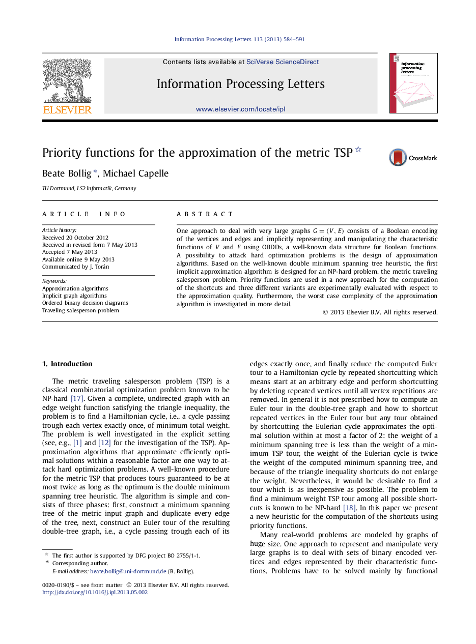 Priority functions for the approximation of the metric TSP 