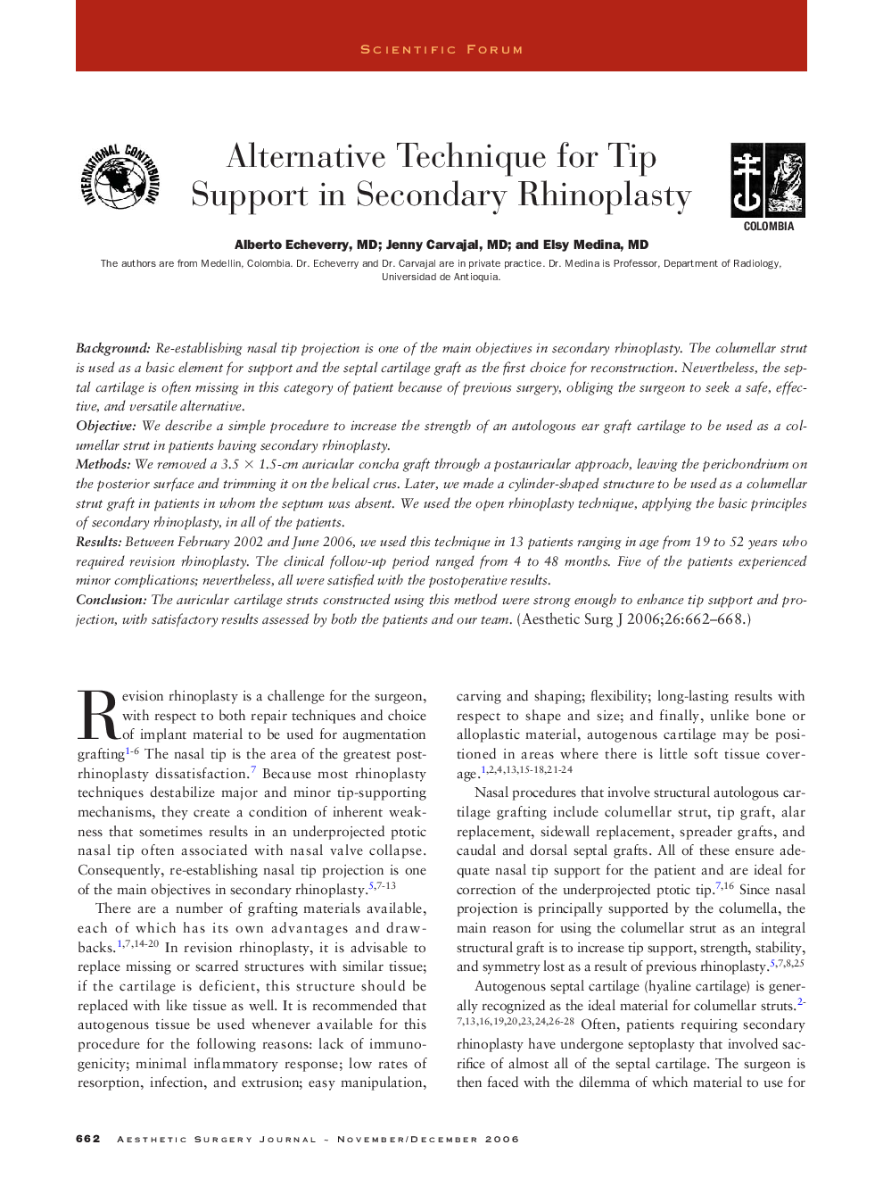 Alternative technique for tip support in secondary rhinoplasty