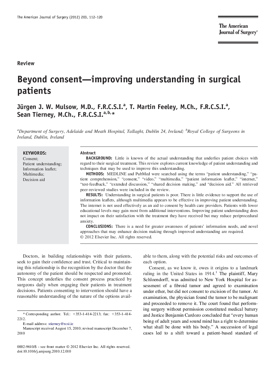 Beyond consent—improving understanding in surgical patients