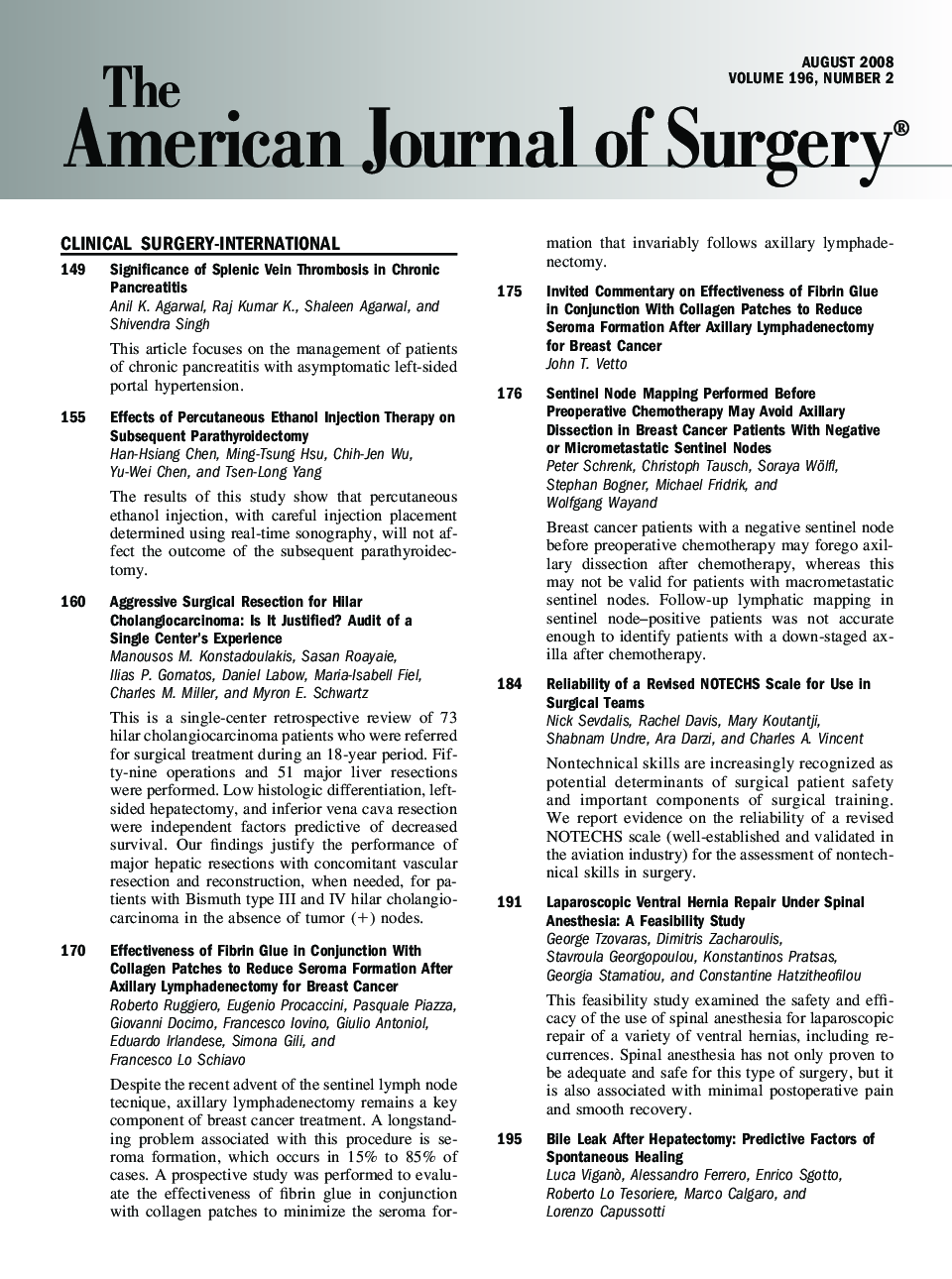 Table of contents
