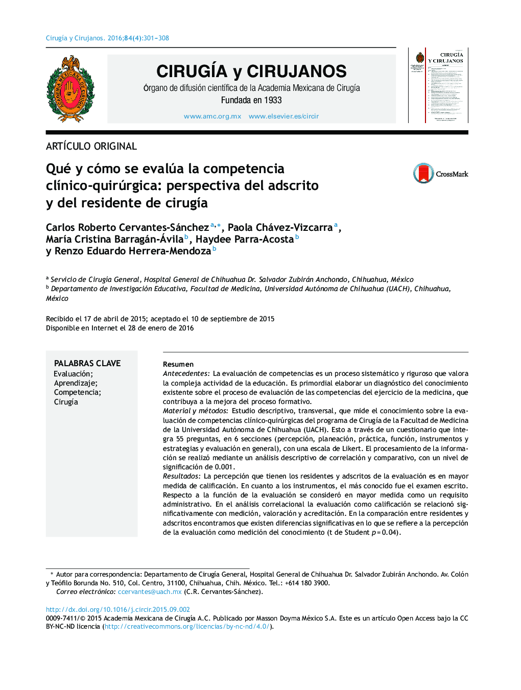 Qué y cómo se evalúa la competencia clínico-quirúrgica: perspectiva del adscrito y del residente de cirugía