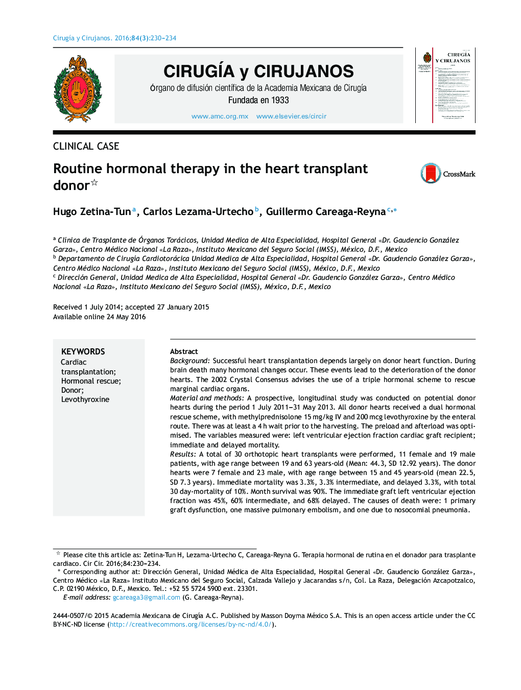 Routine hormonal therapy in the heart transplant donor 