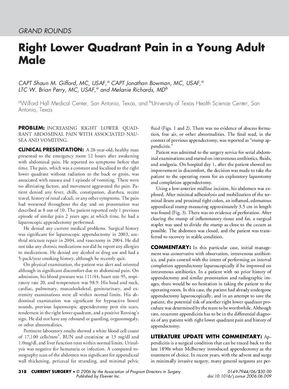 عکس صفحه اول مقاله: Right Lower Quadrant Pain in a Young Adult Male Right Lower Quadrant Pain in a Young Adult Male