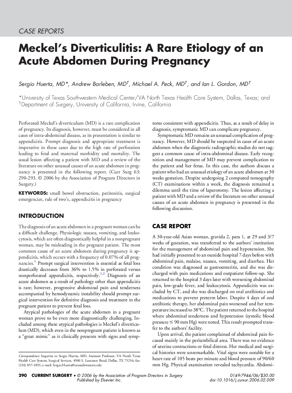 Meckel’s Diverticulitis: A Rare Etiology of an Acute Abdomen During Pregnancy