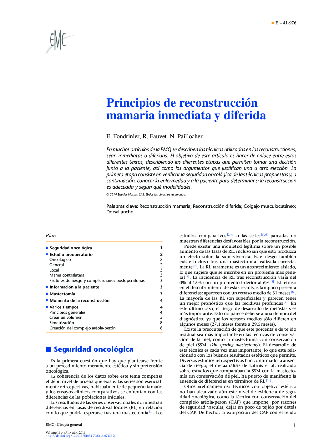Principios de reconstrucción mamaria inmediata y diferida