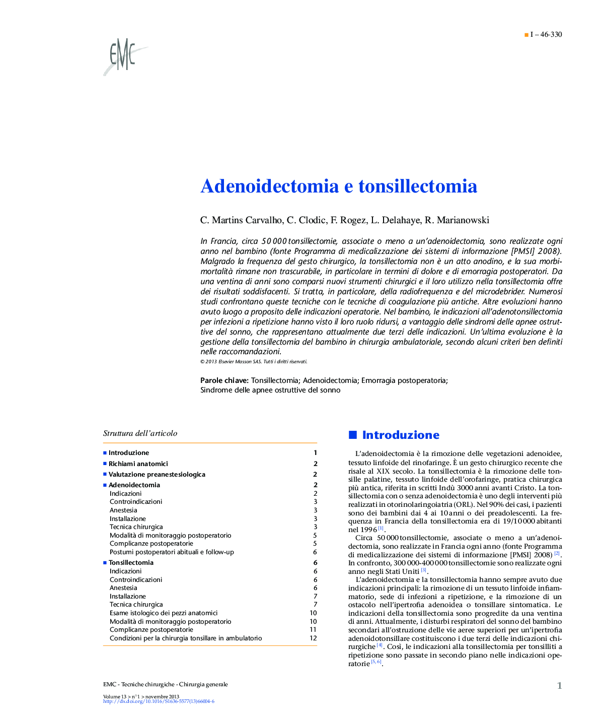 Adenoidectomia e tonsillectomia