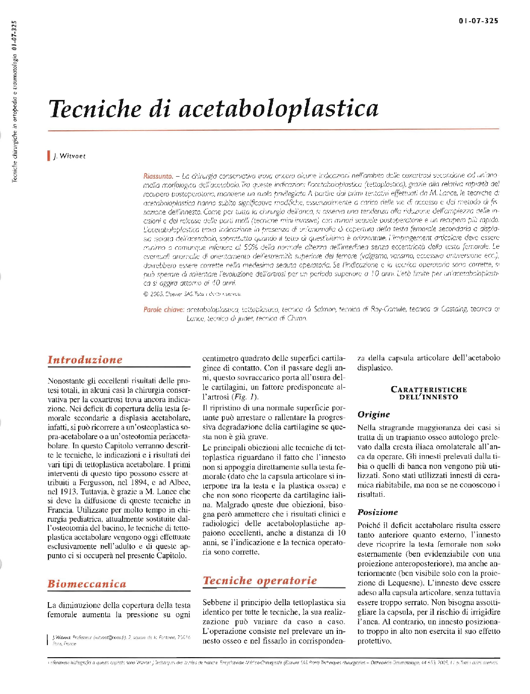 Tecniche di acetaboloplastica