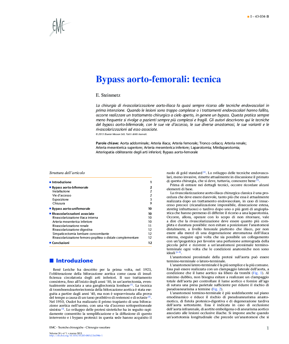 Bypass aorto-femorali: tecnica